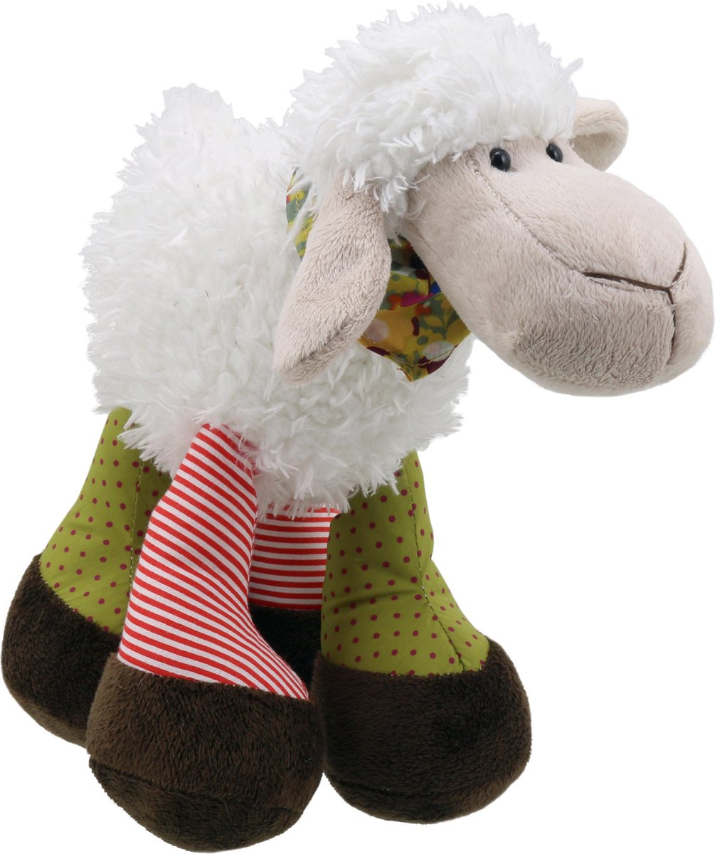 Wilberry | Snuggles | Schaap Staand + Felicitatiekaart | Lief, stoer en aparte knuffels | Kwaliteitsproduct